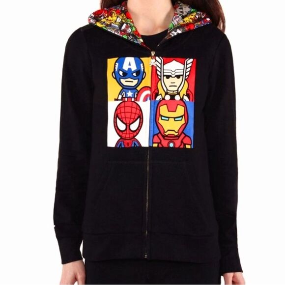 Tokidoki Marvel Squared Full Zip Hoodie Women’s Sz M - Picture 6 of 7